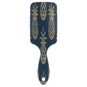 Brosse à cheveux avec coussin d'air - Ligne jaune ananas - Pour cheveux épais et démêlants antistatiques (DEJESJ, neuf)