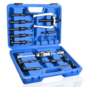 BOOMSTART 16pc Extracteur de Roulement Interieur, 5-58mm Arrache Roulement Interieur, Extracteur de Roulement &agrave; Inertie, Arrache Roulement Interne avec Marteau pour Moto Voiture Velo (Bleu) (BOOMSTART, neuf)