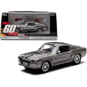 Greenlight Collectibles - 86411 - V&eacute;hicule Miniature - Mod&egrave;le &Agrave; L'&eacute;chelle - Ford Mustang Shelby - Gt 500 Custom - Eleanor - Echelle 1/43, Gris M&eacute;tal / Noir (shoppaqui-it, neuf)