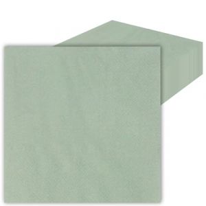 LOCCY Lot de 40 Serviette Papier, 33x33cm Serviette Papier Fleur Serviettes Papier Vichy Serviettes de Jetables Décoration de Table pour Mariages, Communions, Anniversaires, Noël (Vert Sauge) (LOCCY CHIU, neuf)