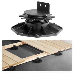 VEVOR Plot de Terrasse, Lot de 12, Support de Terrasse en Plastique PP, Hauteur R&eacute;glable 30-60 mm, Capacit&eacute; de Charge 907 kg, Base de Fondation de Plateforme, pour Jardin Sols en Bois, B&eacute;ton, M&eacute;tal (VEVOR Direct Store FR, neuf)