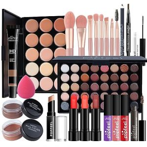 25Pcs Kit de maquillage Complet, Polyvalent Ensemble de Cosm&eacute;tique avec Fard &agrave; Paupi&egrave;res Palette Correcteur Fard &agrave; Joues Rouge &agrave; L&egrave;vre pour Femme, Tout-en-un Mallette de Maquillage Beaut&eacute; Set#1 (YouWinDirect, neuf)