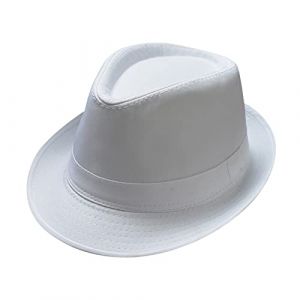 Chapeau Feutre Homme Chapeau Fedora en Feutre de Laine à Large Bord Chapeau Panama Chapeau Panama Vintage Chapeau en Feutre à Large Bord Marron Outbacks Chapeaux Taille Unique pour Hommes (hoarse-NU, neuf)