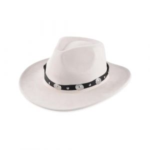 MYKAGS Chapeau de Cowboy pour Femme et Homme, Chapeau de Cowboy Western Classique en Feutre &agrave; Larges Bords avec Boucle de Ceinture, Chapeau d'ext&eacute;rieur r&eacute;glable &agrave; Bord fa&ccedil;onnable, Beige (MYKAGS FR, neuf)