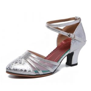 Femmes Chaussures de Danse Latine Professionnel &agrave; Talons Salle de Bal Tango F&ecirc;te Repr&eacute;sentation Pratique Chaussures de Danse(Argent,Numeric_41) (TangDao-FR, neuf)
