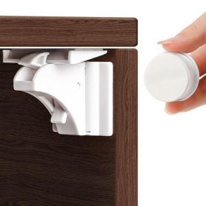 Magnetique Securite Placard Enfant(12 serrures + 3 Clés), Placard Bloque Porte BebeTiroir Armoires Verrous Sans Percer (DIMA BYTECORE, neuf)