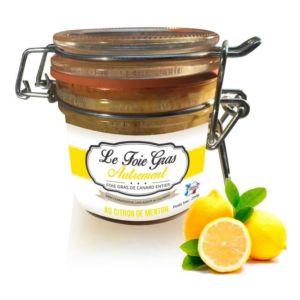Foie gras citron 80g, foie gras de canard entier maison, notes acidulées, produit artisanal, recette saine, longue conservation, spécialité gastronomique française (RELAISGOURMET, neuf)