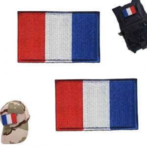 Zpeiran 2 Pi&egrave;ces Patch Drapeau Fran&ccedil;ais,&Eacute;cussons Drapeau France Tactique,Patchs pour Sacs &agrave; Dos,Broderie De Couture et R&eacute;paration De V&ecirc;tements pour V&ecirc;tements, Sacs &agrave; Dos, Chapeaux (8x5cm) (Zpeiran, neuf)