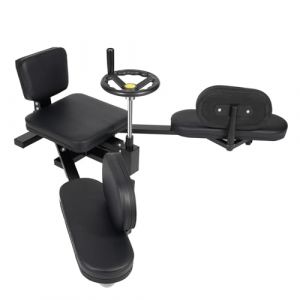 Écarteur de jambes - Entraîneur mécanique - Capacité de charge : 100 kg - Avec coussinets souples et manivelle rotative - Écarteur de jambe professionnel à 180° - Pour le ballet, le yoga, la danse, le (FasealShop, neuf)