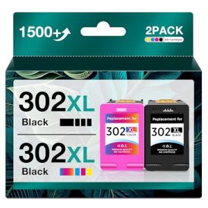 302 302xl 302 XL Noir et Couleur pour Cartouches HP 302 302 XL 302xl pour Cartouches HP Envy 4520 Inkjet Cartrucce encre(2 Pack, Noir, Couleur) (Yanfeng DEshop, neuf)