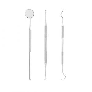 SHUBEIEUMI Lot de 3 outils Kits dentaires Kit d'hygiène Dents De Chien de blanchiment de cure-dents pour avec miroir de dentiste nettoyage des dents tartre (Rong Song Uk, neuf)