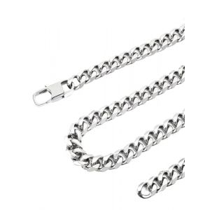 Chaine Epaisse Acier Inoxydable Longue Homme 75 cm Cubaine Grosse Maille Serre Cubaine 316l Chaîne Masculin 9mm Gourmette Massive Inox Bijoux Ado Enfant Garcon Chunky Cadeau pour Mari (InsccaFashionMall, neuf)