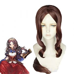 Destin Grand Ordre Da Vinci Fgo Roulette Lily Cosplay Perruques Destin Rester Nuit Sabre Lily Brunâtre Rouge Perruque De Cheveux Synthétiques + Bonnet De Perruque (good stuff A, neuf)