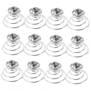 NIYANGLE Lot De 12 Pinces à Cheveux En Spirale Strass, Mini Pinces à Cheveux Pour Femmes, Format Compact, Maintien Flexible, Coiffure Chignon, Usage Mariage Et Fête (Telinei, neuf)