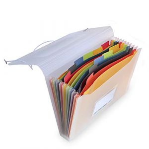 Trieur Extensible Porte Document Vital Colors avec 12 S&eacute;parateurs Int&eacute;rieurs et Fermeture avec Caoutchoucs Ronds, format A5 (MISTER PAPER PAPELERIA, S.L., neuf)