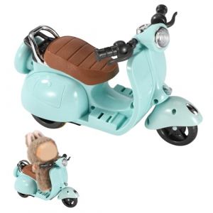 BTFO Scooter pour Poup&eacute;e avec Lumi&egrave;res et Musique, Rotative Interactive Scooter Jouet Miniature D&eacute;coration de Bureau Amusante pour Collectionneurs Poup&eacute;es (Bleu) (Bai Yun, neuf)