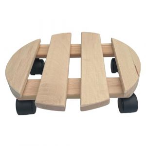 Hossi's Wholesale 1x Dessous-de-Plat Rond Rouleau à Plantes 30x30 cm - Charge Max. 120 kg - en Bois de hêtre - Stable & Robuste - pour Pots de Plantes, Meubles & Objets Lourds (1a-Handelsagentur, Expédition d'Allemagne, les Termes et Conditions et politiq