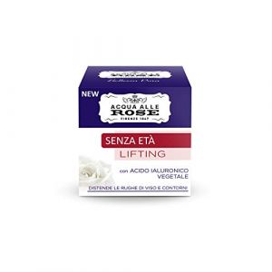 Acqua alle Rose Cr&egrave;me Visage avec Acide Hyaluronique Vegetale Lifting, Cr&egrave;me Sans &Acirc;ge Anti-rides avec Acide Hyaluronique Vegetale, D&eacute;tend les Rudes de Visage et Contours, 50 ml (CorpoeCapelli, neuf)