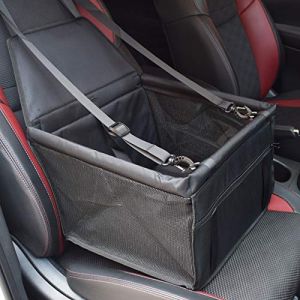 VORRINC Siège de voiture pour chien - Réhausseur pour chien - Imperméable - Pliable - Respirant - Sécurité pour animaux de compagnie - Renforcé - Pour les voyages de petits et moyens chiens (noir) (Baulanna-FR, neuf)