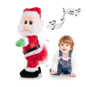 Gfilay Père Noël Dansant – Peluche Animée et Musicale, Père Noël Drôle Qui Bouge et Twerk, Jouet de Noël pour Enfants et Adultes, Idéal pour Cadeaux, Décorations et Secret Santa (Ailai christmas, neuf)