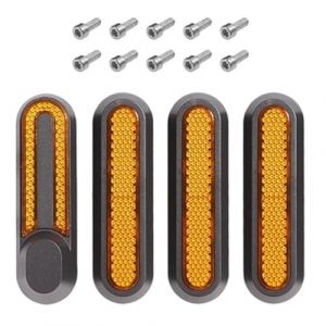 LQIOACU 4 Pcs Trottinette Roue Couverture Réflecteur Bande Accessoires Trotinette Electrique Caches Plastique Roue Avec Bande Réfléchissante Pour Xiaomi M365/Pro/Pro2/Essential 1S (LQIOACU, neuf)