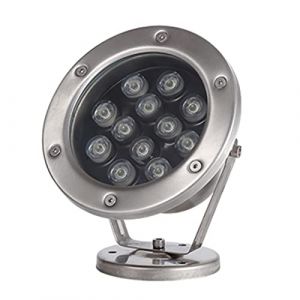 OrbitCob® 12V LED Projecteur Submersible IP68 Lumière d'Étang en Acier Inoxydable à Angle Réglable pour Fontaine, Piscine, Bassin & Éclairage Sous-Marin Spot LED Basse Tension(Blanc Froid 6000K,12W) (AMZFR-OrbitCob®, neuf)