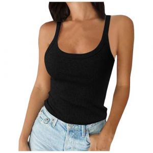 Tank Tops Femme D&eacute;bardeurs Haut Debardeur Sport Vetement Chic Forme Ajustable Top Ete Vert Soutien Int&eacute;gr&eacute; Sans Armatures Tenue De Vacances &Agrave; La Plage Camisole Pour D&eacute;bardeur Avec Brassi&egrave;re Int&eacute;gr&eacute;e (Clumanbbl, neuf)