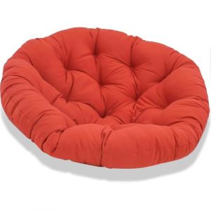JIcloun 110cm Coussin pour Loveuse Fauteuil Rond Impermeable Coussin Salon de Jardin Exterieur Coussin Fauteuil Papasan Coussin Chaise Ronde Rotin Coussin Balcon, Terrasse - Rouge (BVngHengYangShiQiDongXia, neuf)