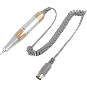 BigKing Pi&egrave;ce &agrave; main pour perceuse &eacute;lectrique pour ongles, fraise &agrave; ongles, poign&eacute;e pour stylo portable stable pour manucure, mat&eacute;riau en alliage d'aluminium, 35 000 tr/min (couleur dor&eacute;e) (Bigking&ndash;EU, neuf)