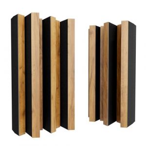 Lot de 2 diffuseurs acoustiques | Diffusion et absorption du son 2D | 50 x 25 cm | Panneau d'art mural | Contr&ocirc;le du bruit et r&eacute;duction de l'&eacute;cho | Couleur : [Ch&ecirc;ne | Arto-HALF] (ATB-SOUND, neuf)