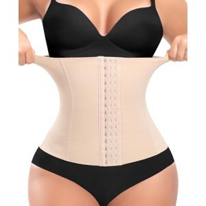 Femme Gaine Amincissante Ventre Plat Invisible Corset Minceur Ceinture Amincissante Waist Trainer Post Partum Serre Taille Body Sculptant Invisible Body Shaper Sport Fitness (Beige,M) (YARRCO, neuf)