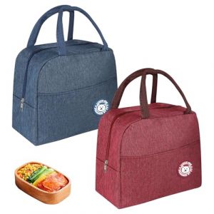 2 Pièces Petit Sac Isotherme, 7L Petite Glaciere Souple Isotherme avec Doublure en Feuille D'aluminium, Petite Glaciere Repas Portable, Mini Glaciere Isotherme pour Pique-Nique, École (Bleu + Rouge) (QiChan EU, neuf)