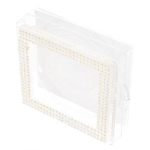 Angoily Bo&icirc;te &agrave; Faux Cils Transparente Fen&ecirc;tre Organisateur Portable pour Faux Cils Contenant de Rangement en Plastique &Eacute;tui Compact Support Rond pour Voyage (Ceoning, neuf)