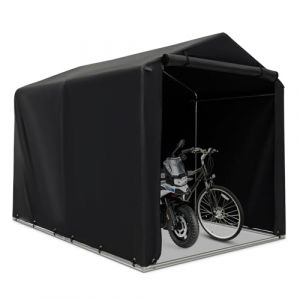 SOARS Abri de Jardin 160 X 218 X 164 CM, Tente Garage, Abri Vélo Extérieur avec Cadre en Métal et Couverture PE Résistante aux imtempéries, pour Vélo, Moto, Outils (Gris foncé) (Magichome24, neuf)