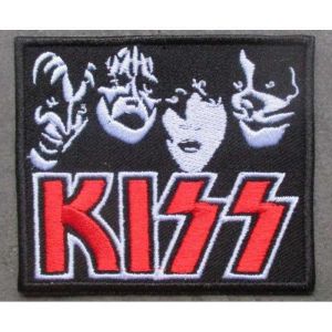 hotrodspirit - Patch Groupe Hard Rock Kiss écusson rectangulaire thermocollant pour Veste Blouson (rocknrollshop, neuf)