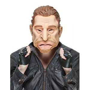 DEGUISE TOI - Masque Humoristique en Latex Johnny Adulte - Masque - Taille Unique - Marron - Masques - 100% Latex - - Carnaval (DeguiseToi_Officiel, neuf)