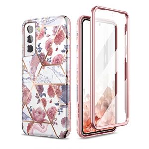 SURITCH Coque pour Samsung Galaxy S21 5G, Protecteur d'&eacute;cran int&eacute;gr&eacute; 360 degr&eacute;s Protection Souple Flexible Silicone Gel TPU Housse Case Cover pour Samsung Galaxy S21 5G 6.2" - Rose (JOYRICH, neuf)