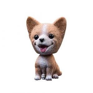 Zuasdvnk Auto Chien Figurine Bouge la Tête Wobble Head Hocher Tête Jouet Tableau de Bord Décoration Chien en Hochant Tête Intérieur de Voiture Décoration (zuaseld, neuf)
