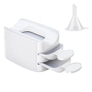 Plateau de recyclage de poudre pour immersion - Plateau pour kit d'ongles en poudre pour immersion | Plateau portable &agrave; double couche avec cuill&egrave;re et entonnoir, accessoires de poudre d'inme (wekasd, neuf)