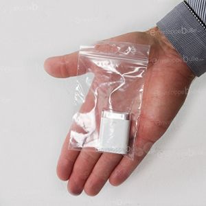 Lot de 1000 Sachets plastiques &agrave; fermeture ZIP 70x100mm avec trou de suspension (enveloppebulle, neuf)