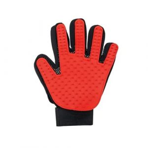 Peigne à poils d'animaux | Gant de toilettage et de massage à 5 griffes pour chiens et chats, gant de nettoyage avec poils en silicone (rouge gauche) (qigebmingzfj, neuf)