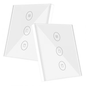 HeuxGir Lot de 2 interrupteurs de volet roulant Wi-Fi avec fonction pourcentage, commande intelligente de volet roulant, minuterie et contrôle vocal, compatible avec Alexa/Google Home, commande de (heuxgir, neuf)