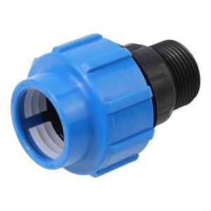 Adaptateur Mâle PE Raccord de Tuyau avec Raccord à Vis PP pour Eau Potable et Systèmes de Production Agricole (32mm x 2,5cm) (Sttaruu, neuf)