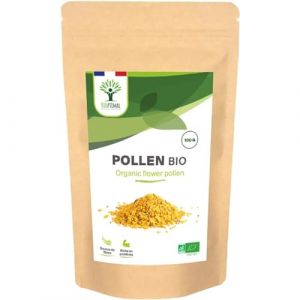 BIOPTIMAL - Pollen Bio - Superaliment - Immunit&eacute; Vitalit&eacute; &Eacute;nergie - 100% Pollen de fleurs Pur - Qualit&eacute; Premium - Conditionn&eacute; en France - Certifi&eacute; par Ecocert - 100g (Bioptimal - nutrition naturelle, neuf)