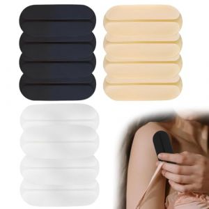 UYVPAER 12 pcs Anti Glisse Bretelles Soutien Gorge, Silicone pour Bretelles De Soutien-Gorge, Support De BandoulièRe (Noire, Blanche，Couleur De Peau) (SHAO WEIWEI DE DIAN, neuf)