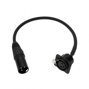 eMagTech Câble de Montage Panneau XLR Femelle à 3 Broches vers Connecteur Mâle XLR Câble Montage Panneau Traversant XLR Type D 30 Cm équipement Audio Réverbération Microphone (Femelle vers Mâle) (eMagTech, neuf)