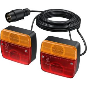 AUTOUTLET Lot de 2 Feu Remorque Arriere Kit de Montage de Feu Arrière de Remorque Connecteur Européen avec Câble Long 7,5 m et Connecteur 7 Broches E-mark pour La Circulation Routière (ZIXING TECHNOLOGY LIMITED, neuf)