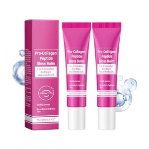 Baume à lèvres brillant aux peptides pro-collagène, repulpant et hydratant, non collant, longue tenue, fini transparent et brillant pour des lèvres plus pulpeuses, 15 g (guangzhousiwenkejiyouxiangongsi, neuf)