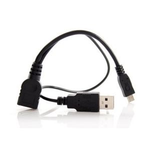 Cablecc C&acirc;ble micro USB 2.0 OTG avec alimentation USB pour Galaxy S3 i9300 S4 i9500 Note2 N7100 Note3 N9000 & S5 i9600 Noir (Cablecc Europe, neuf)