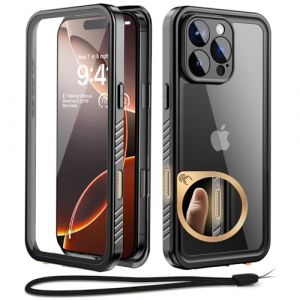 Beeasy Coque pour iPhone 16 Pro Max &Eacute;tanche Antichoc, IP68 Etanche 360 Int&eacute;grale Anti Choc Chute Poussi&egrave;re, Militaire Incassable Rigide Waterproof Case avec Protection Camera+&Eacute;cran, Noir (iBeeasy, neuf)